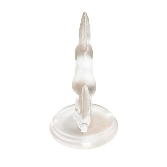 Vintage 1987 The Franklin Mint Art Deco Frosted Glass Horse Sculpture - Picture 6 of 9